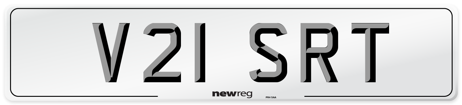 V21 SRT Number Plate from New Reg